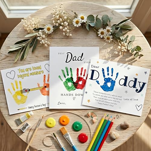 Pack 3 Fathers Day Crafts for Kids Handprint Gift