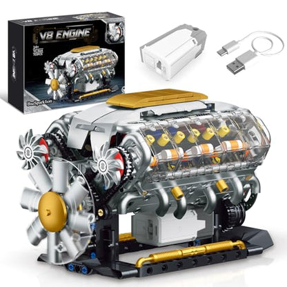 V8 Engine Model Kit that Runs