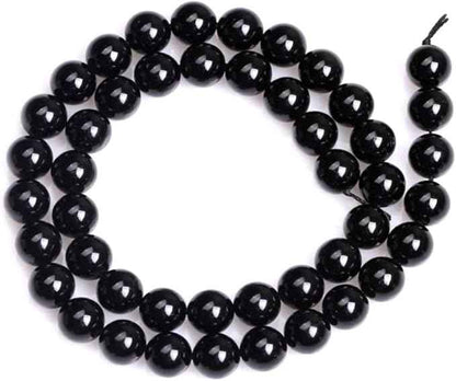 60pcs Adabele Natural Grade A Black Tourmaline Healing Gemstone 6mm Round Loose Beads Gem Stone Spacer for DIY Craft Jewelry Making GE13-6