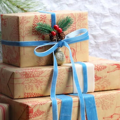 Blue Thin Velvet Ribbon