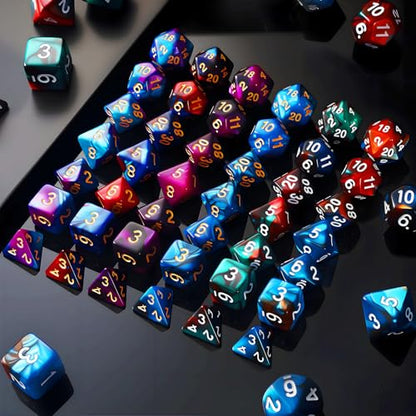 30 Set DND Polyhedral Dice with Storage Pouch (210 Count)