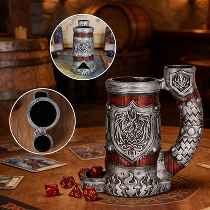 Dice Tower Mug DND Dice Roller Tower with 7 PCS Dice Set