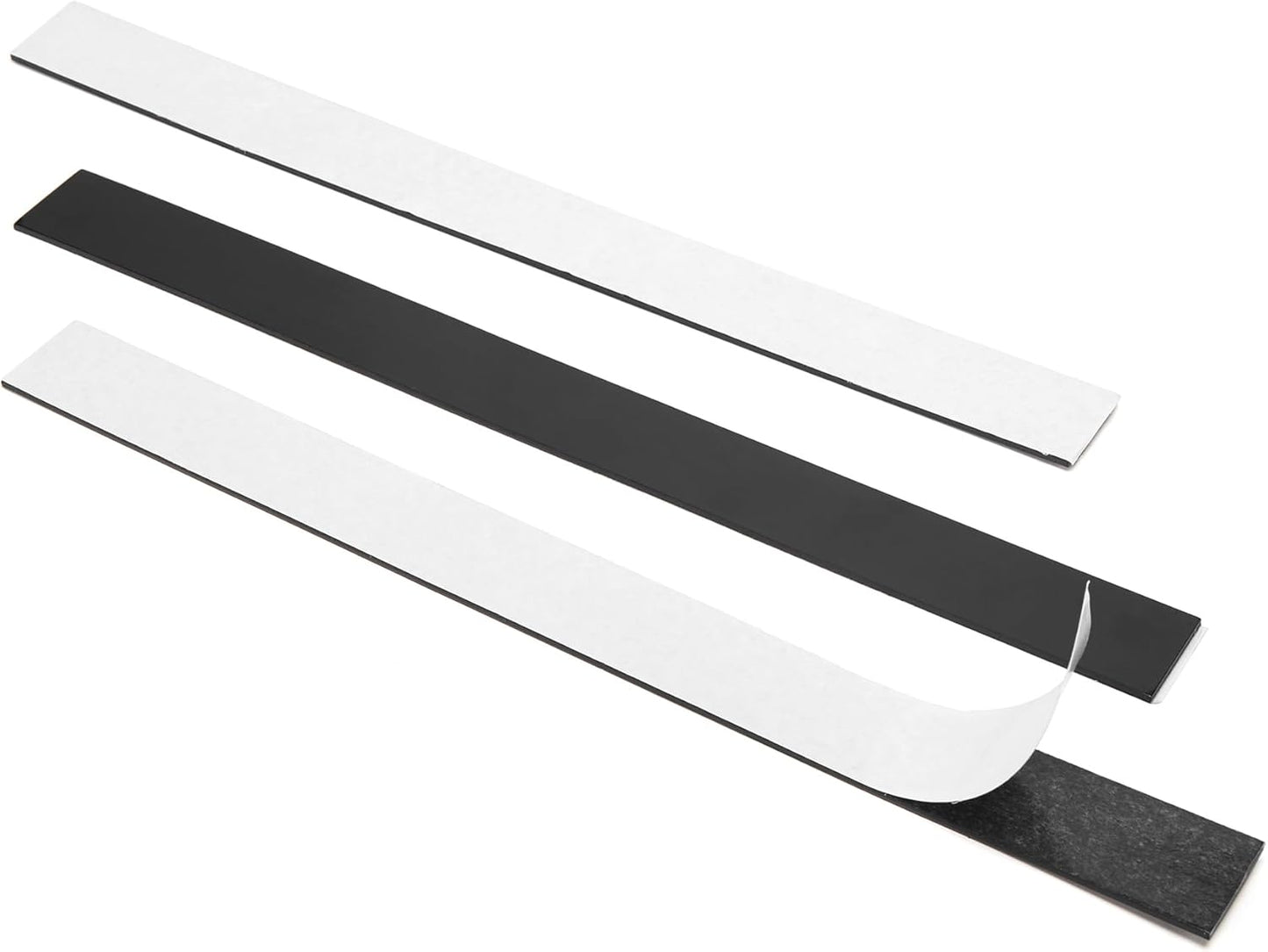 Rammos Magnetic Strips with Adhesive Backing 3 Pack(Each 12 inches x 1 inch) Extra Strong and Heavy Duty Adhesive Magnetic Strips for Tools, Knifes, and Crafts