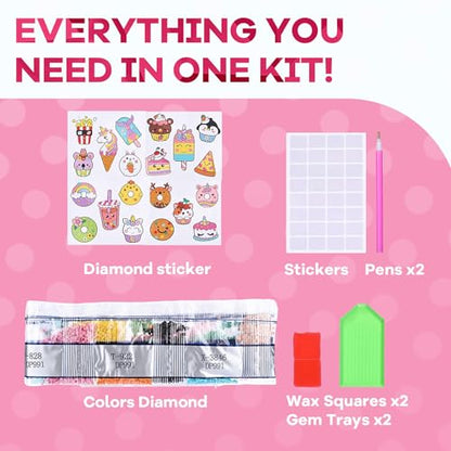 Girls Desserts Diamond Painting Kits for Kids (3.68 Ounce)