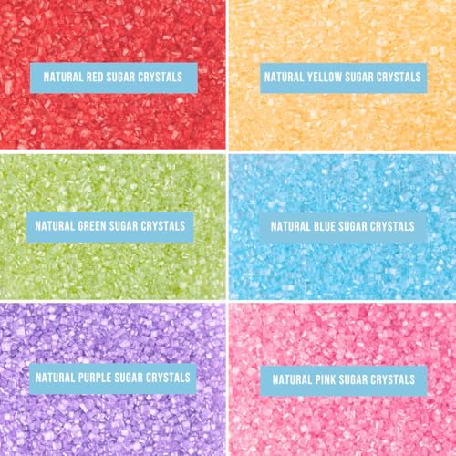 Dye Free Rainbow Decorating Sugar 6 Cell Jar (2.75 Ounce)