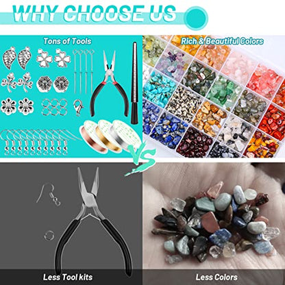 Jewelry Making Kits for Adults Women with 28 Colors Crystal Beads