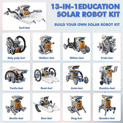 STEM 13-in-1 Education Solar Power Robots Toys for Boys Age 8-12 (13 Count)