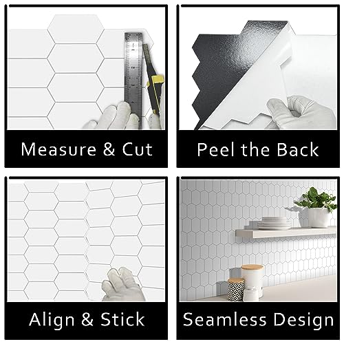 10 Sheet Peel and Stick Backsplash (9.68 Sq Ft)