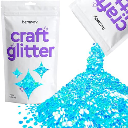 Craft Glitter Baby Blue Iridescent 100g Super Chunky Glitter