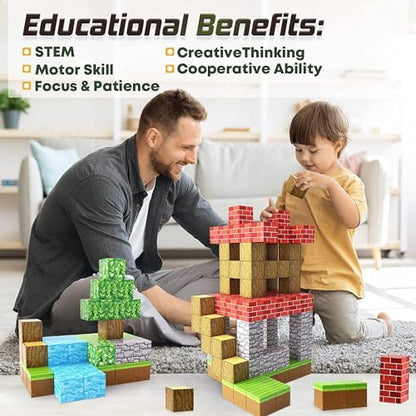 100PCS Magnetic Blocks Forest World