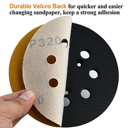 5-Inch 8-Hole Hook and Loop Sanding Discs 320-Grit, 50-Pack (50 Count)
