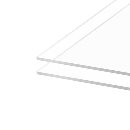 Clear Acrylic Sheet 8" x 10" Cast Plexiglass Panel 1/8" Thick (3mm) Transparent Plastic Board for Sign, Craft, Display Projects, Laser Cutting, Engraving, Pack of 2