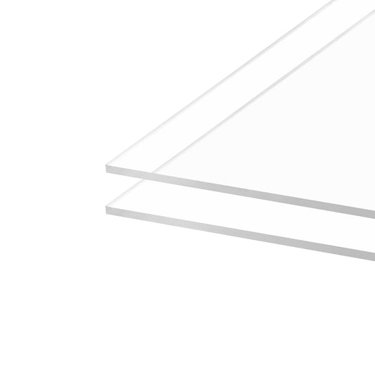 Clear Acrylic Sheet 8" x 12" Cast Plexiglass Panel 1/8" Thick (3mm) Transparent Plastic Board for Sign, Craft, Display Projects, Laser Cutting, Engraving, Pack of 2