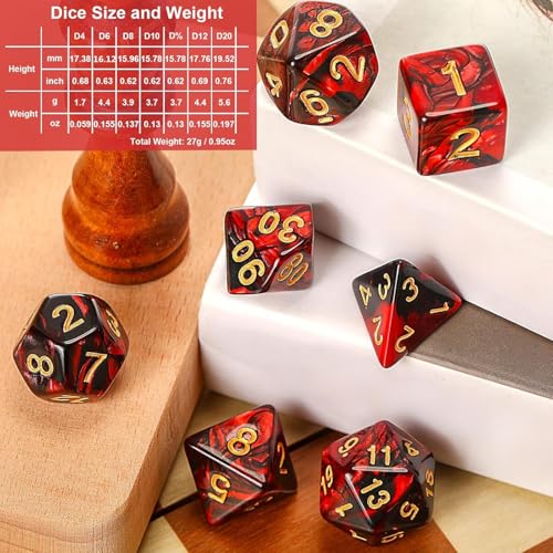 350 Pcs Dice Sets Bulk with Drawstring Bag Polyhedral Dice Sets Multi Role Playing Table Game D4 D6 D8 D10 D% D12 D20