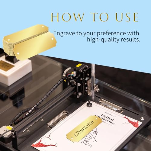 40 Pcs Name Plates Laser Engraved Solid Brushed Metal Plate with 100 pcs Screws Tag Frame Name Custom Name Personalized Plaque Blank Label with Screws and Adhesive Backing for DIY (140 Count)
