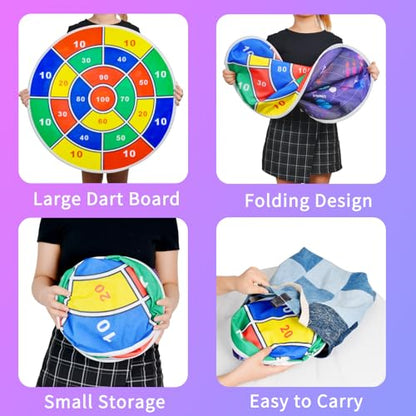 2 in 1 29" Large LED Dart Board for Kids