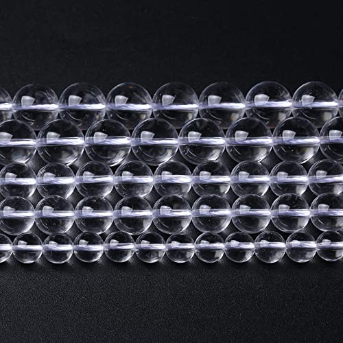 AAAAA Natural Clear White Crystal Quartz Beads Round Loose Spacer Beads for Jewelry Making DIY Bracelets Crystal Energy Healing Power Stone 36pcs 10mm 15 Inch (16 Count)