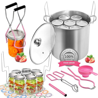 Canning Pot Water Bath Canner with Rack and Lid