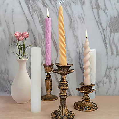 2 Pack Spiral Twist Candle Mold