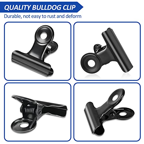 30 Pack Bulldog Clips 0.87 Inch Small Hinge Paper Clips Metal Hinge Clips for Crafts (30 Count)