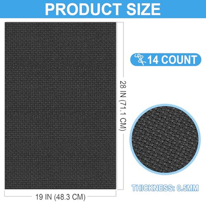 Cross Stitch Fabric 14 Count Aida Cloth 28 x 19 Inch Large Size Classic Reserve Cross Stitch Supplies Embroidery Fabric for Home DIY Craft Decoration Handmade