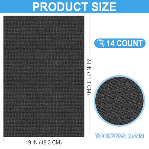 Cross Stitch Fabric 14 Count Aida Cloth 28 x 19 Inch Large Size Classic Reserve Cross Stitch Supplies Embroidery Fabric for Home DIY Craft Decoration Handmade
