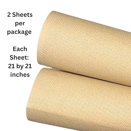 2 Sheets of Wheat 14 Count Aida Cloth