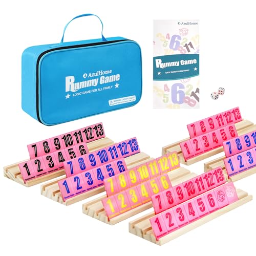 Rummy Cube 6 Player Edition with 6 Wooden Racks