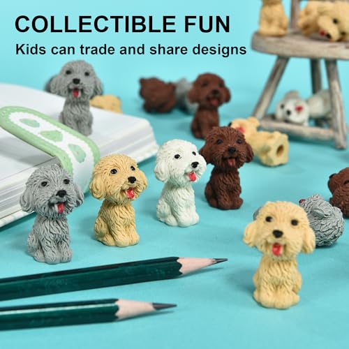 24Pcs Dog Pencil Top Erasers for Kids