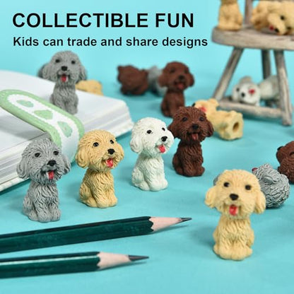 24Pcs Dog Pencil Top Erasers for Kids