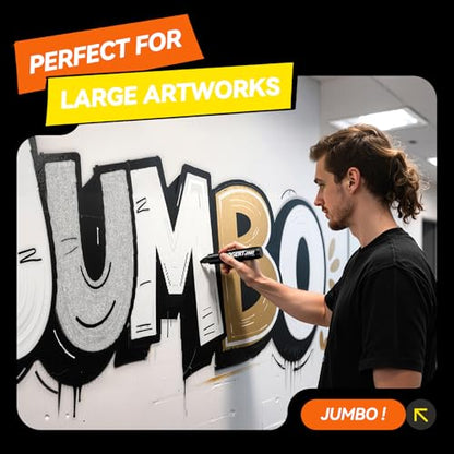 3Pcs Orange Jumbo Poster Markers