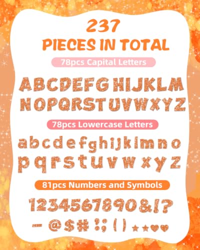 237 Pcs Glitter Bulletin Board Letters