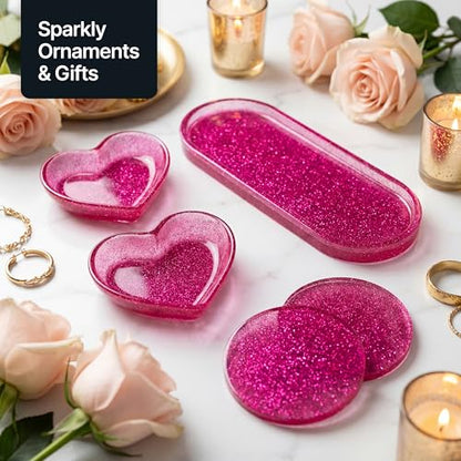 Craft Glitter Shaker Dark Rose Pink 130g Ultrafine (4.5 Ounce)