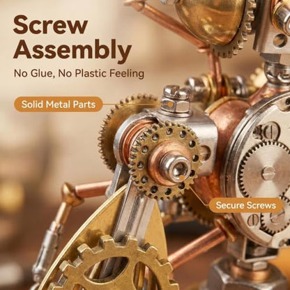 Mechanical Metal 3D Bumblebee Model Kits Puzzle for Adults Insect Steampunk Assembly DIY 150+Pcs 3 Hours Build Time Desk Decor Christmas & Birthday Gift for Hobbyists Men (150 Count)