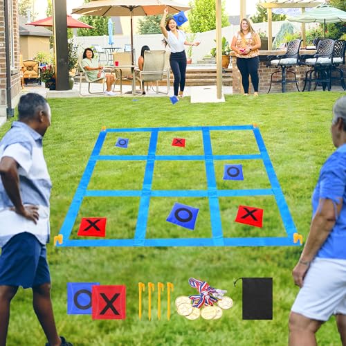 Outdoor Giant Tic Tac Toe Bean Bag Toss Games for Kids Adults Family