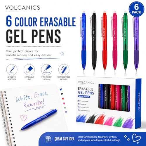 Retractable Erasable Gel Pens (24 Count)