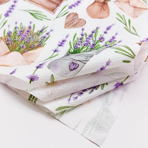 Paper Napkins 80 Pack 2 Ply Floral Beverage Luncheon Dinner Paper Napkins Flower Print Disposable Napkins for Wedding Anniversary Celebrations (80 Count)