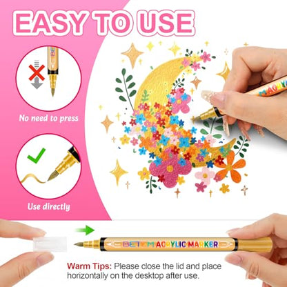 24 Metallic Paint Markers for Glass (24 Count)