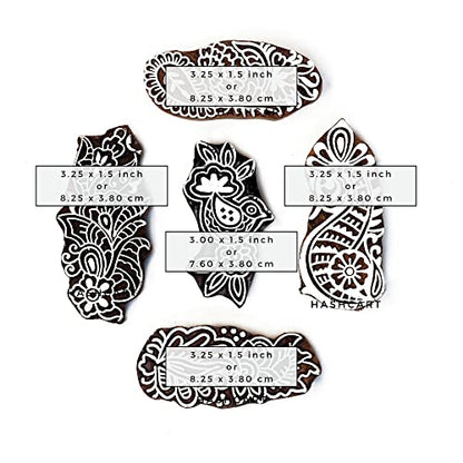Wooden Stamps for Block Printing on Fabric