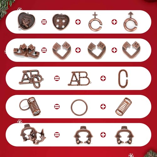 Brain Teaser Puzzles for Adults Teens Kids (24 Count)
