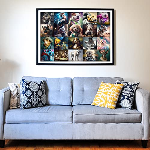 Funny Dogs 1000 Pieces Jigsaw Puzzle Featuring heartwarming Puppies and Dogs. Fun for Teens