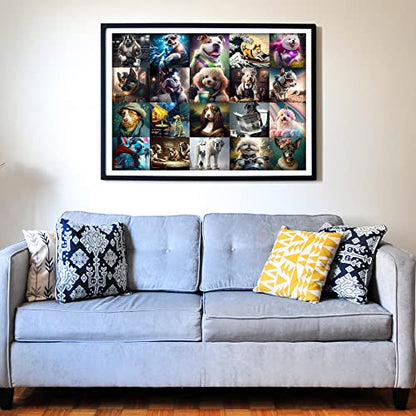 Funny Dogs 1000 Pieces Jigsaw Puzzle Featuring heartwarming Puppies and Dogs. Fun for Teens
