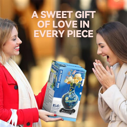 3D Puzzle Vase for Adults with 164 Plastic Pieces