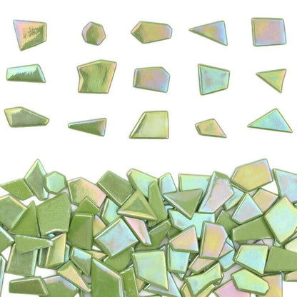 Iridescent Glass Mosaic Tiles for Crafts Bulk (7.05 Ounce)