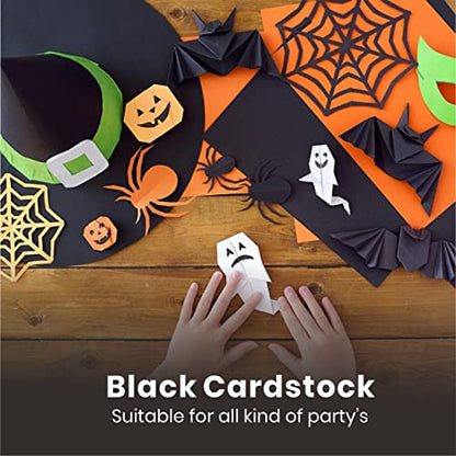 Black Colored Cardstock Thick Paper 50 Sheets