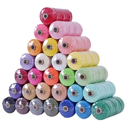 Natural Macrame Cord Colored Macrame Cord 2mm (327 Foot)