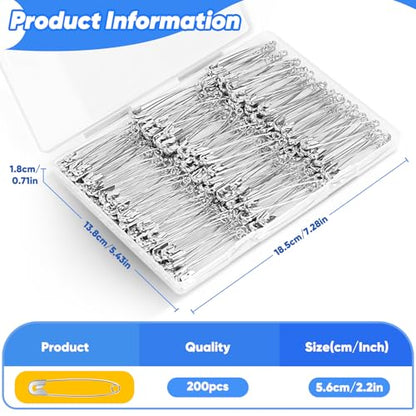 200PCS Large Safety Pins (200 Count)