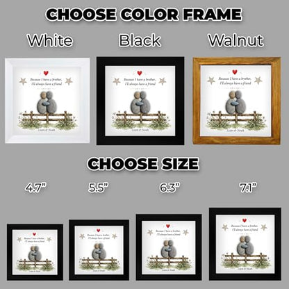 Personalized Brothers Pebble Art Frame