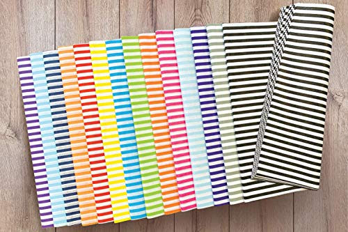 Yellow Pin Stripe Print Gift Wrap Tissue Paper Size (50 Count)