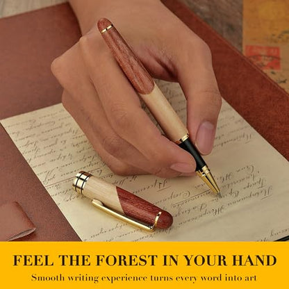 Luxury Wood Ballpoint Pen Writing Set